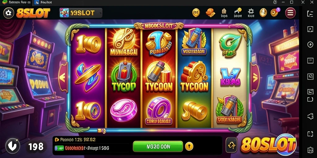 Tangkapan layar gameplay 180SLOT yang menampilkan keseruan slot Tycoon.