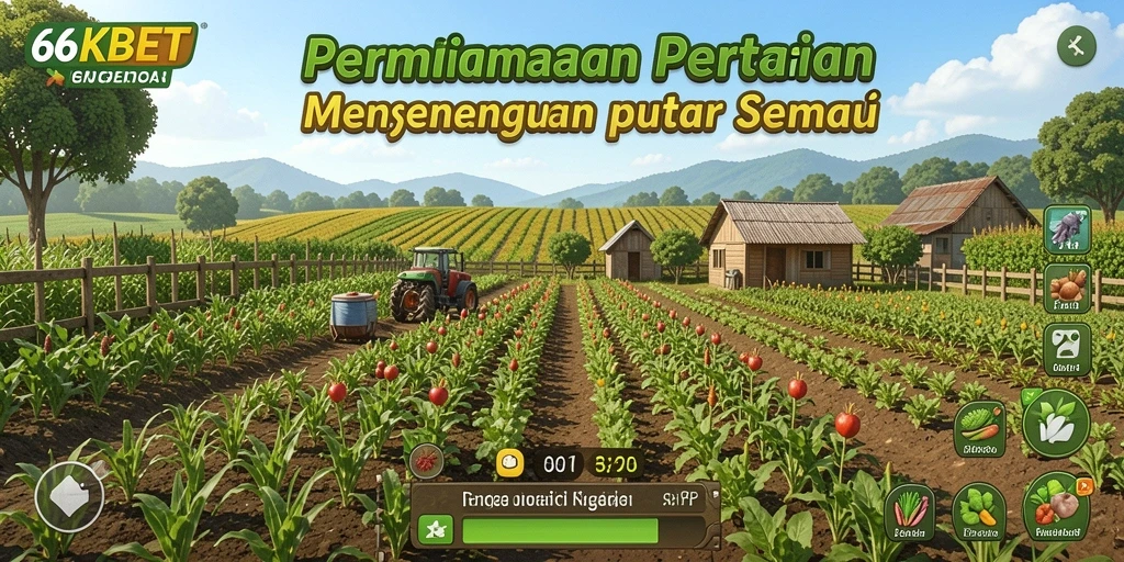 Gameplay 66KBET yang menarik dengan aktivitas pertanian interaktif.