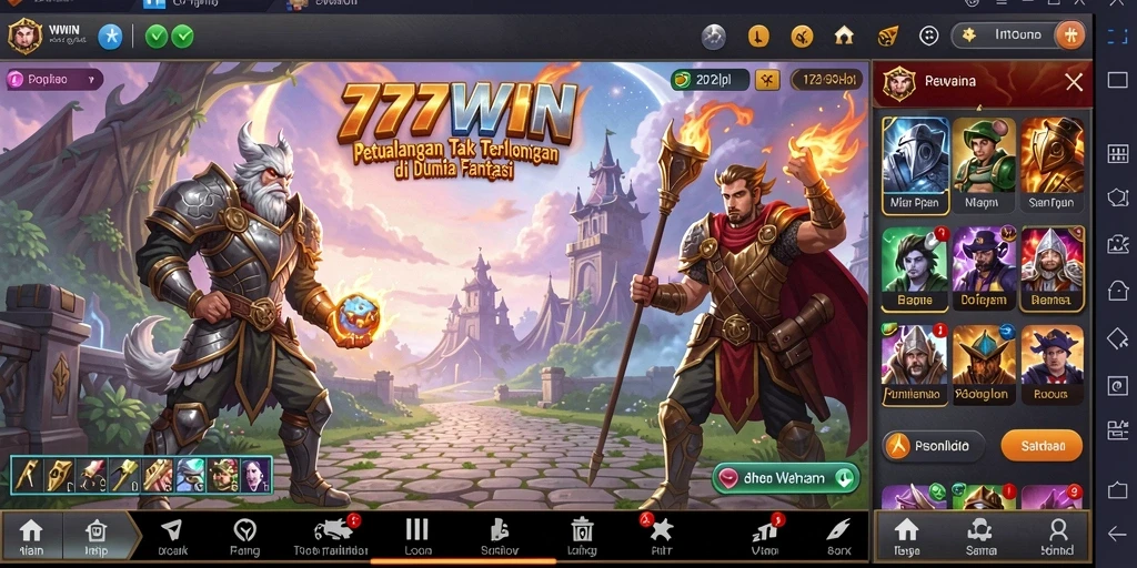 Tampilan gameplay yang menegangkan dalam dunia petualangan 777WIN.