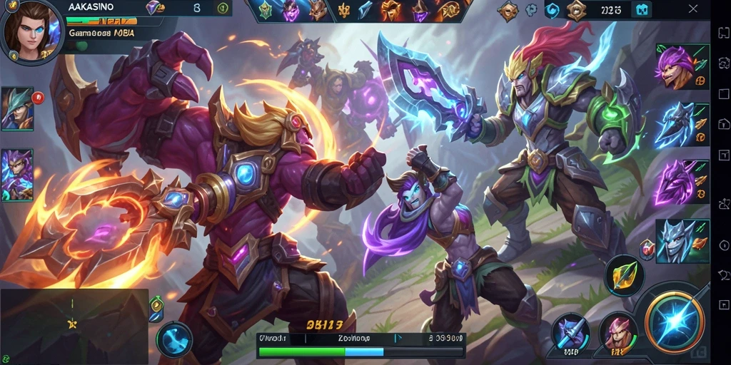 Tampilan gameplay AAKASINO yang penuh aksi dan strategi.