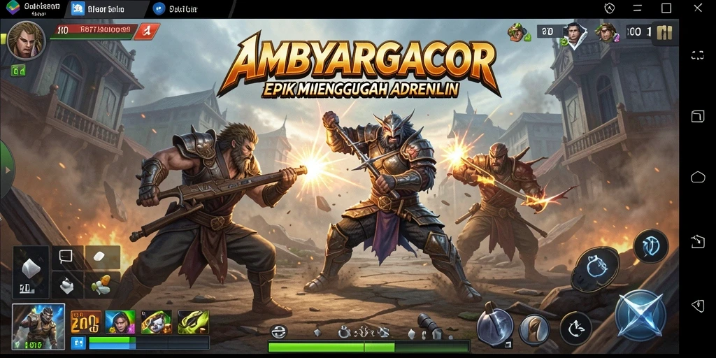 Screenshot gameplay AMBYARGACOR yang menampilkan aksi pertarungan seru.