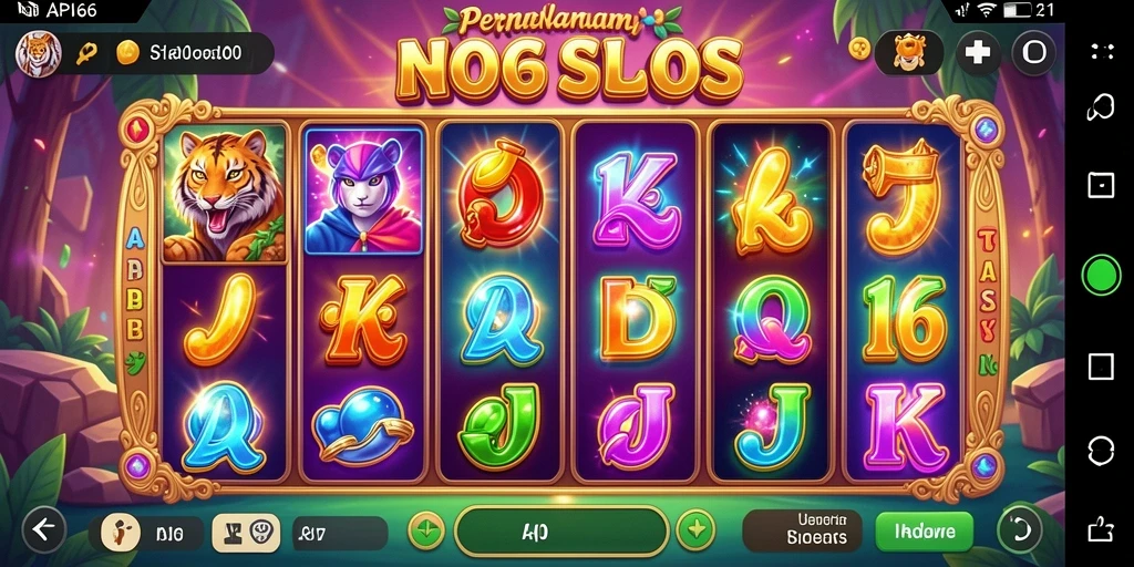 Tampilan gameplay API66 yang menarik dengan gulungan berputar dan efek visual menawan.