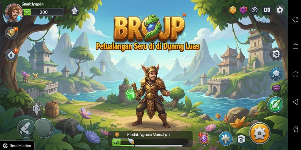 Tampilan gameplay BROJP yang menampilkan eksplorasi dan petualangan.