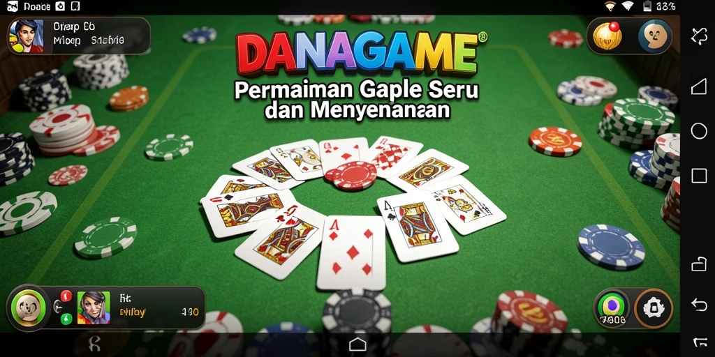 Screenshot gameplay seru DANAGAME saat bermain gaple bersama teman.