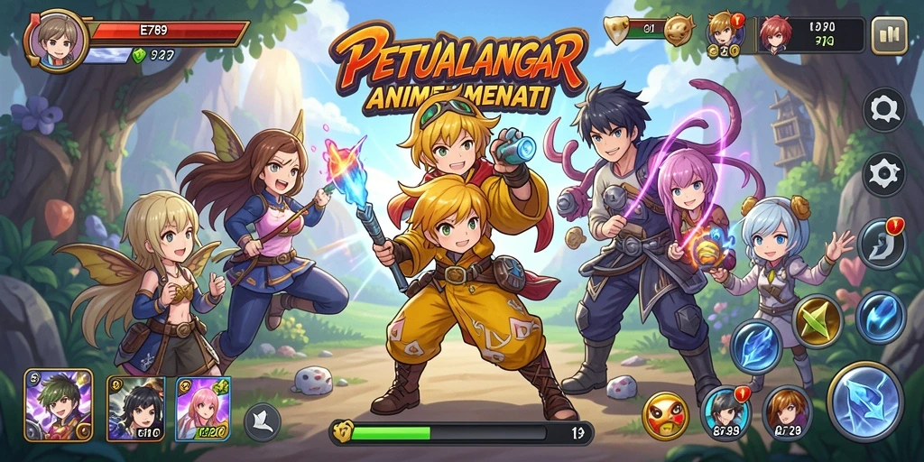 Gameplay Anime yang mendebarkan dan karakter unik.