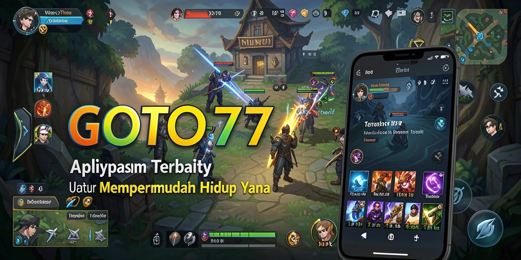 Tampilan antarmuka aplikasi GOTO77 yang mudah digunakan.