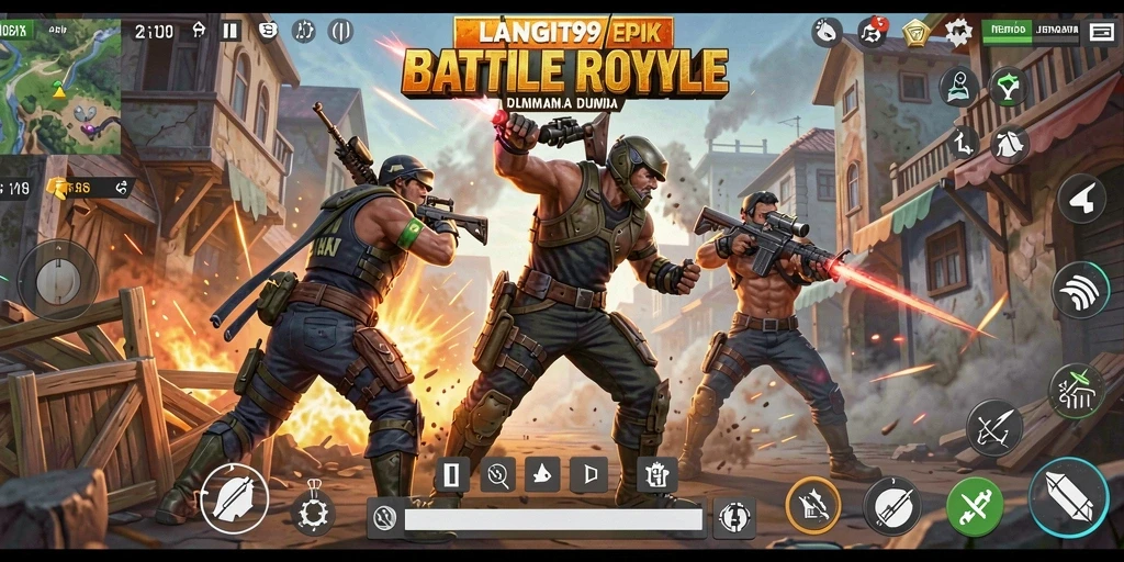 Tampilan gameplay LANGIT99 yang intens dan seru.