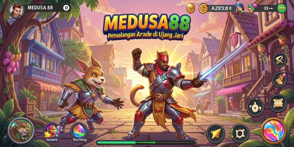 Tampilan gameplay MEDUSA88 yang mendebarkan dan penuh aksi.