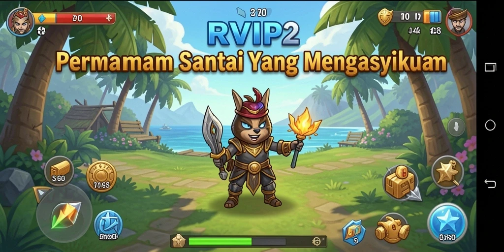 Tangkapan layar gameplay RVIP2 yang mengasyikkan dan penuh warna.