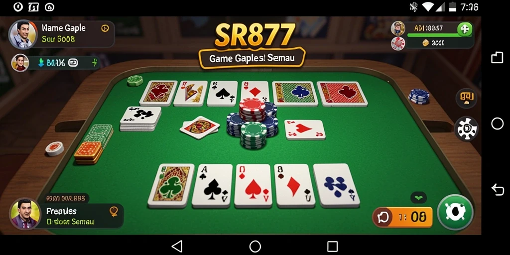 Gameplay Gaple yang seru dan interaktif di SR877.