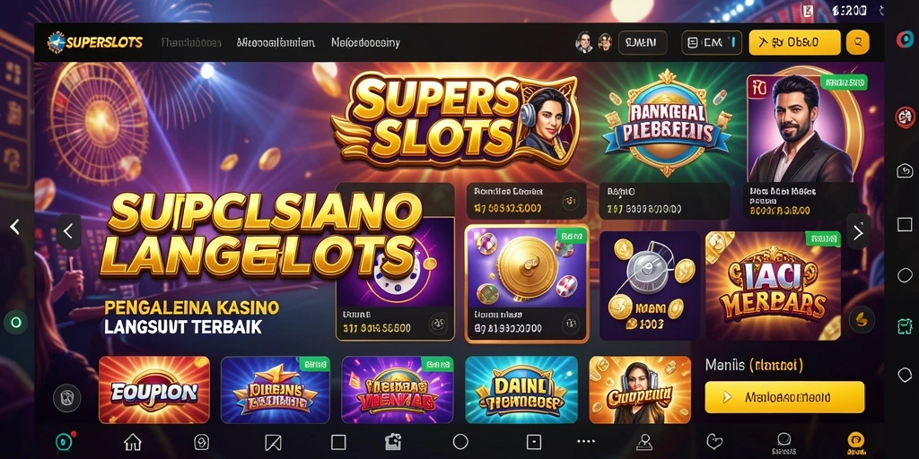 Menampilkan dealer langsung dengan grafis memukau dalam SUPERSLOTS.