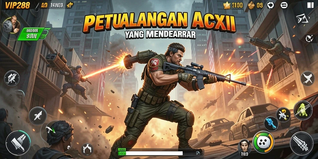 Tangkapan layar VIP288 menampilkan aksi tempur yang seru dan dinamis.