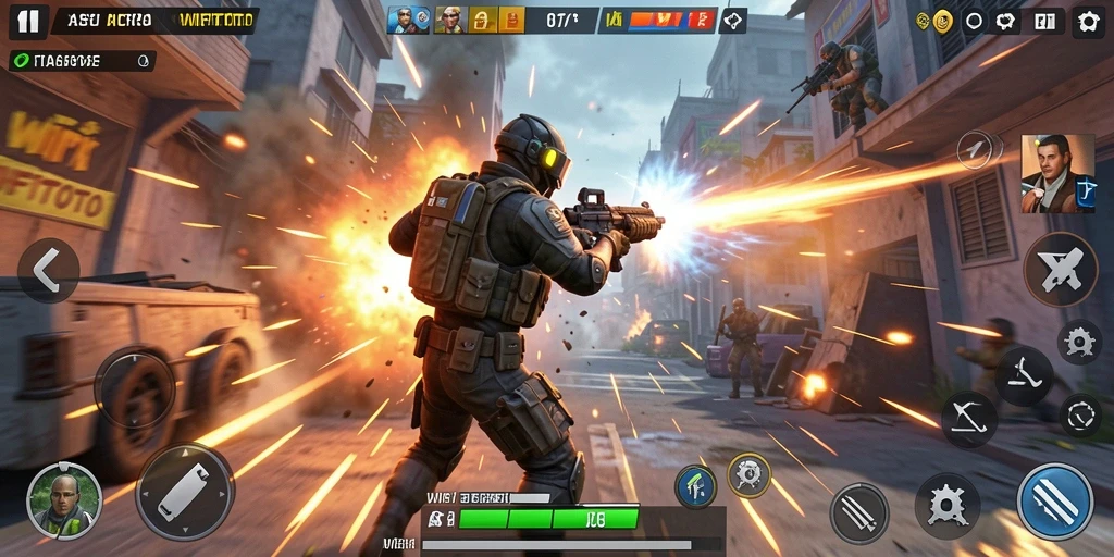 Screenshot gameplay WIFITOTO menampilkan aksi pertempuran yang mendebarkan.